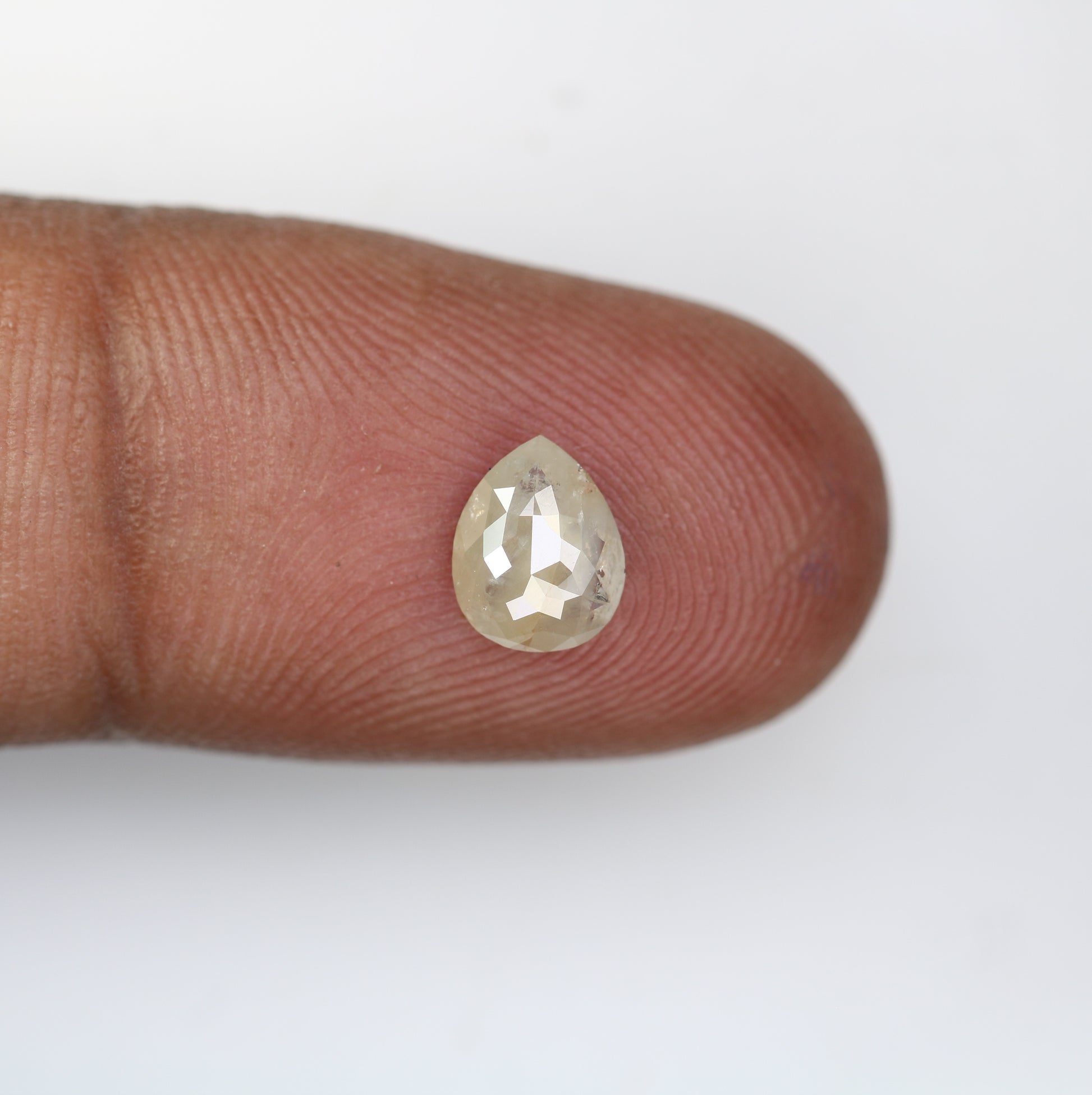 0.82 CT 7.30 MM Pear Shape Grey Diamond For Engagement Ring - JayKrishna Diamond