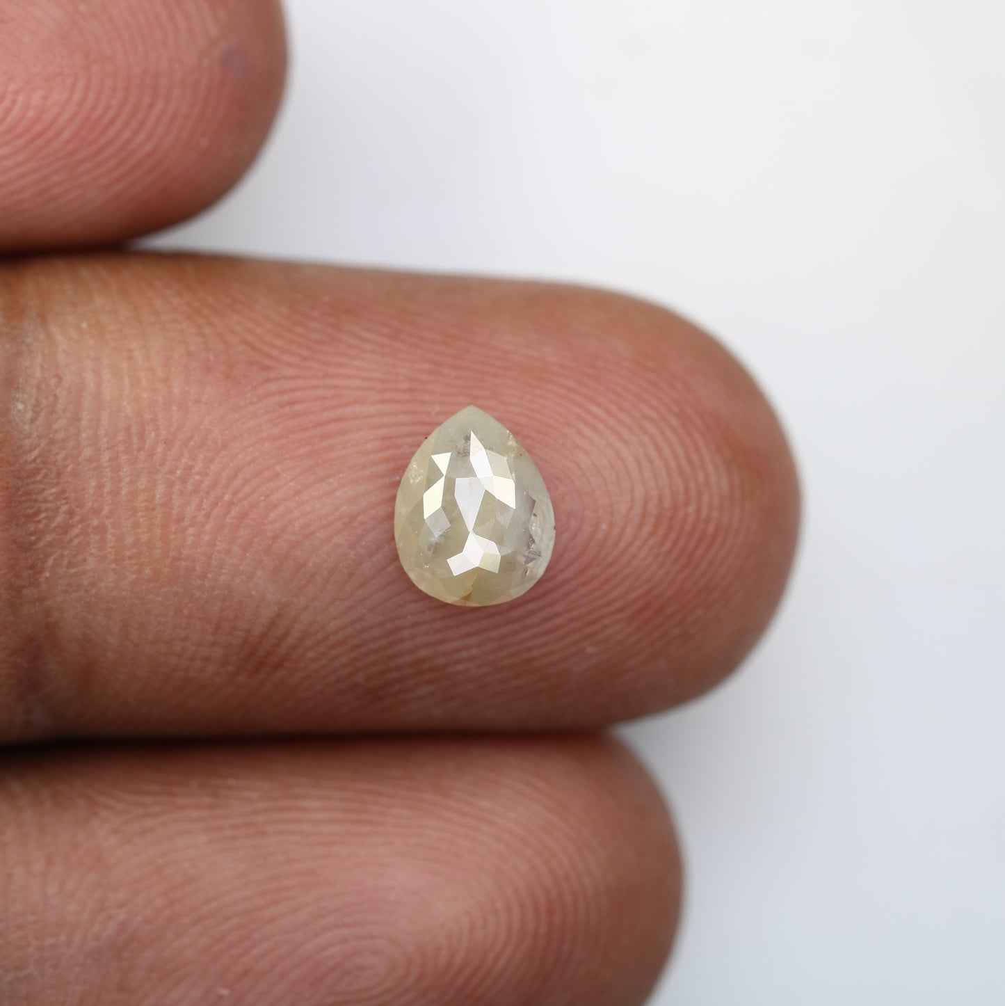 0.82 CT 7.30 MM Pear Shape Grey Diamond For Engagement Ring - JayKrishna Diamond