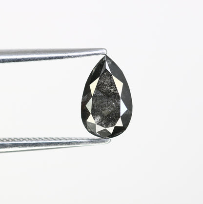 1.05 CT Pear Shape 7.90 MM Loose Salt And Pepper Diamond For Engagement Ring - JayKrishna Diamond