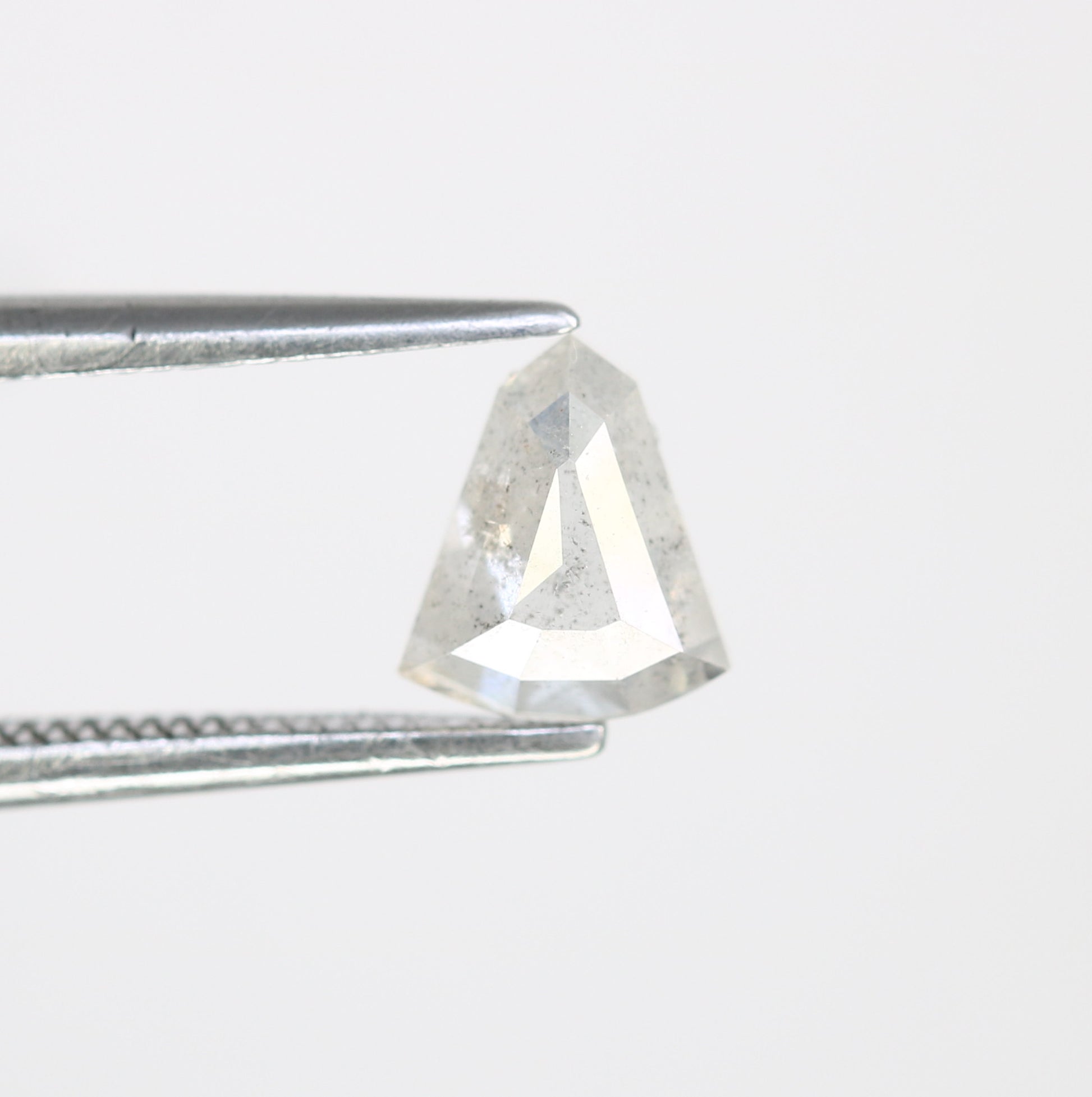 0.70 CT Salt And Pepper Shield Shaped Natural Diamond For Engagement Ring - JayKrishna Diamond