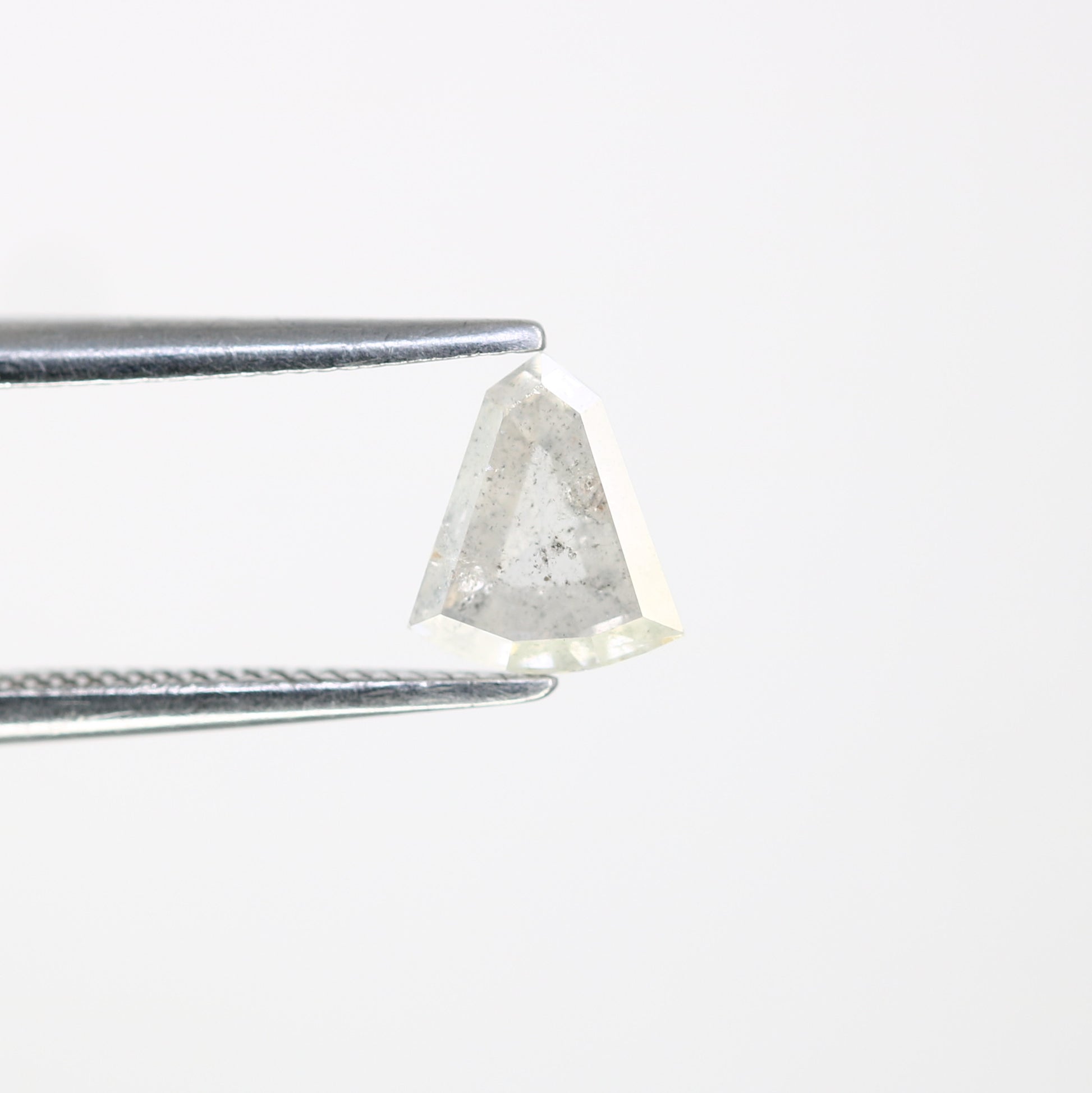 0.70 CT Salt And Pepper Shield Shaped Natural Diamond For Engagement Ring - JayKrishna Diamond