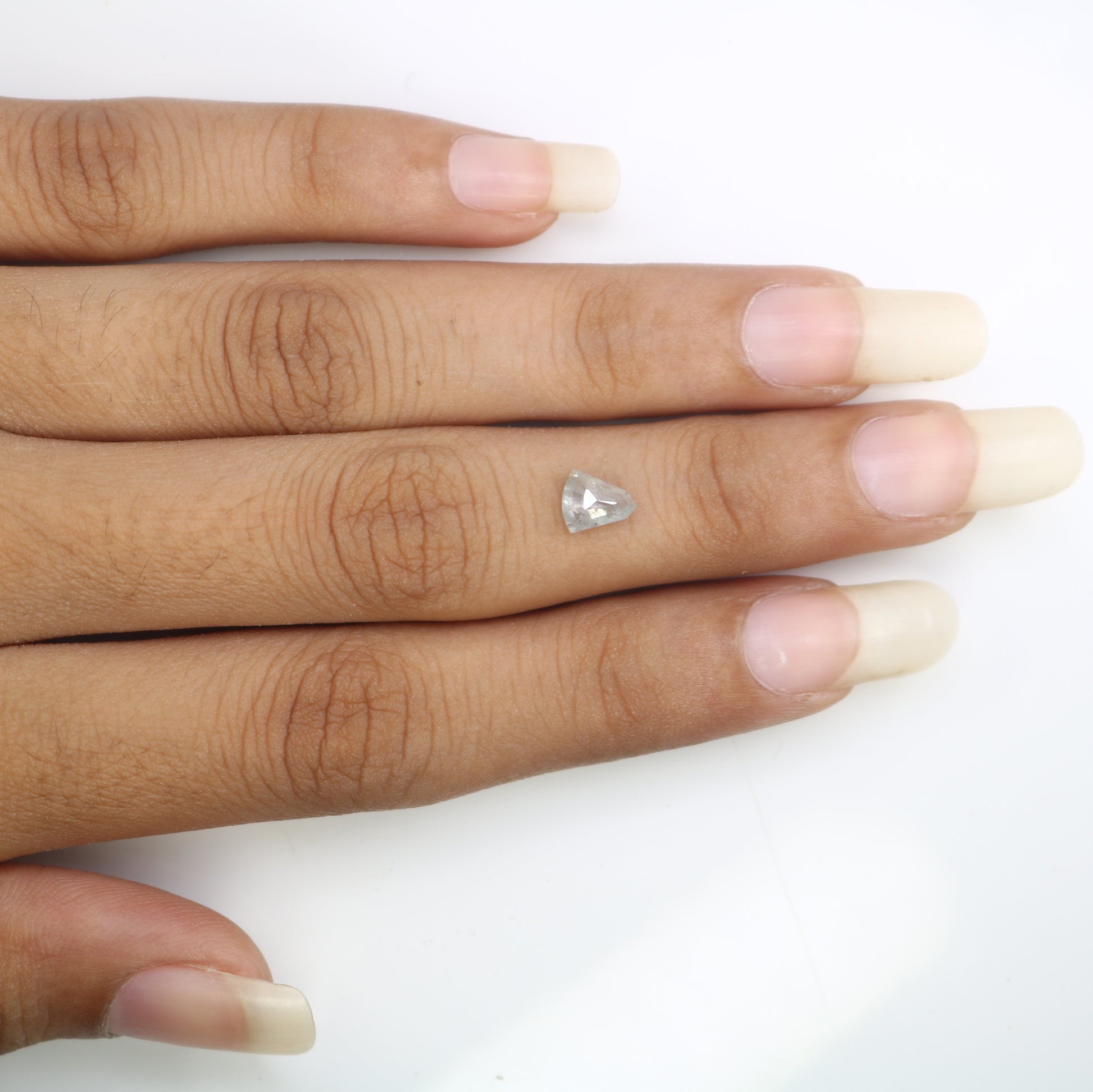 0.70 CT Salt And Pepper Shield Shaped Natural Diamond For Engagement Ring - JayKrishna Diamond