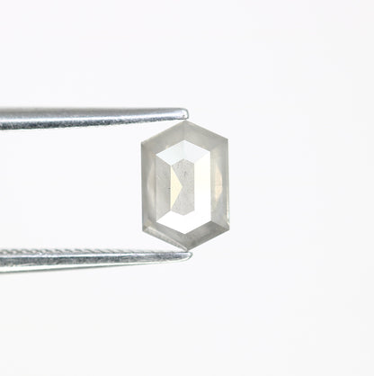 0.78 CT Salt And Pepper 7.00 MM Elongated Hexagon Shape Diamond For Engagement Ring - JayKrishna Diamond