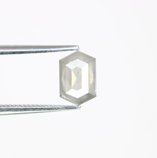 0.78 CT Salt And Pepper 7.00 MM Elongated Hexagon Shape Diamond For Engagement Ring - JayKrishna Diamond
