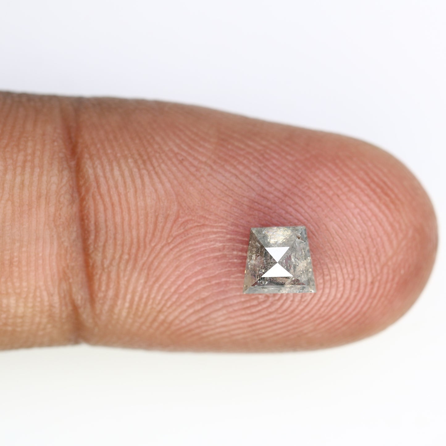 0.80 CT Geometric Shaped Loose Salt And Pepper 4.80 MM Diamond For Wedding Ring - JayKrishna Diamond