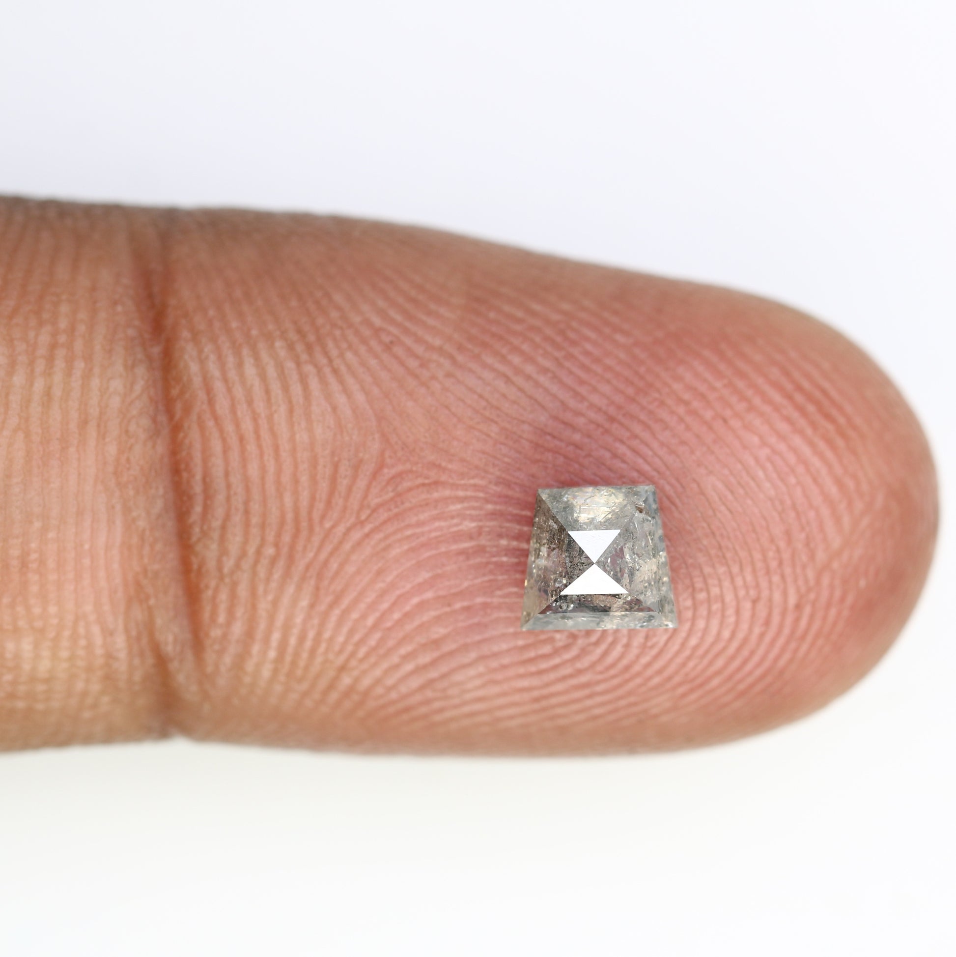 0.80 CT Geometric Shaped Loose Salt And Pepper 4.80 MM Diamond For Wedding Ring - JayKrishna Diamond