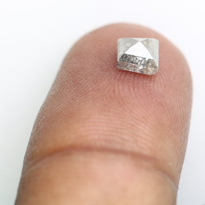 0.80 CT Geometric Shaped Loose Salt And Pepper 4.80 MM Diamond For Wedding Ring - JayKrishna Diamond