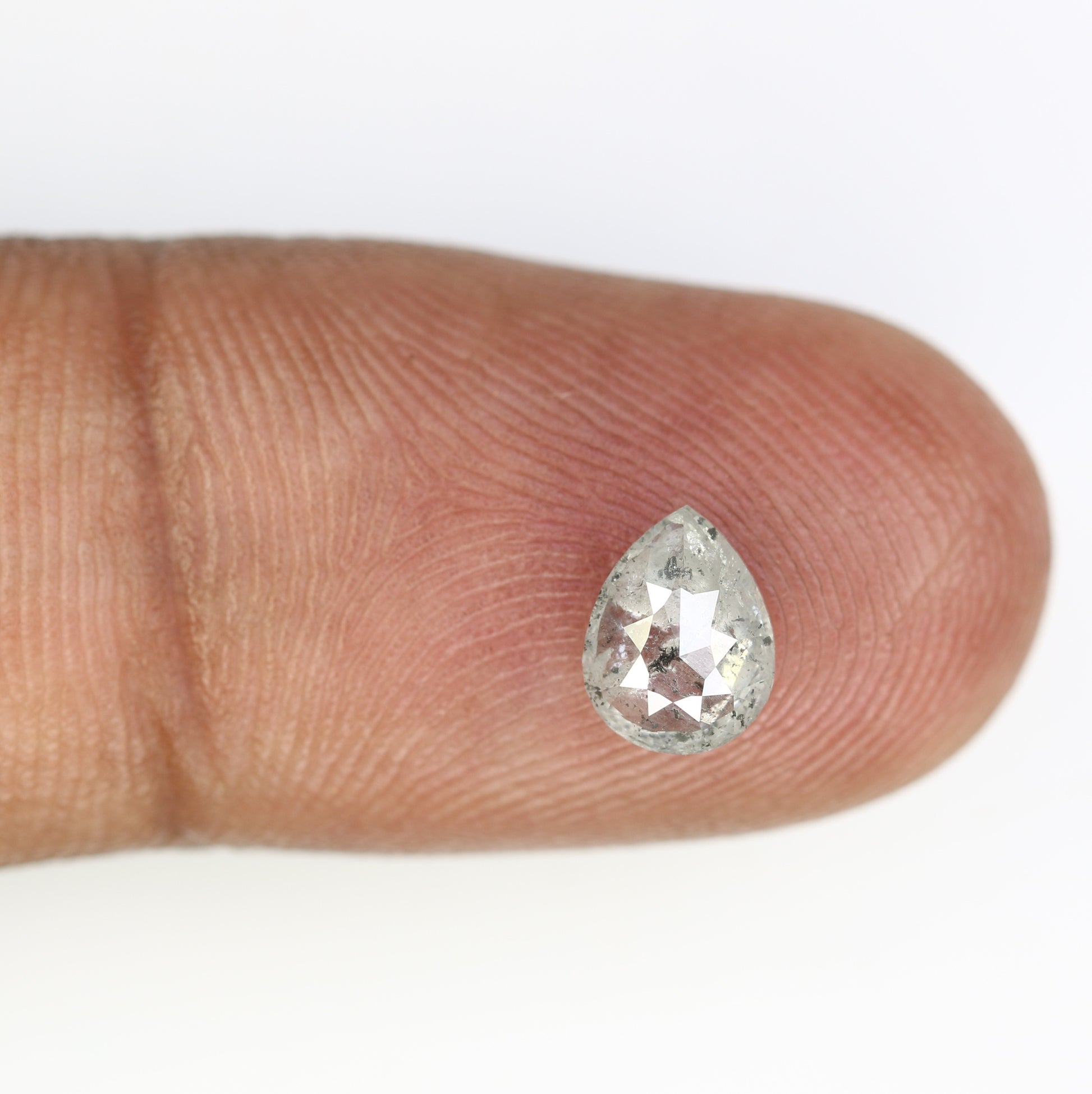 Pear Shape 0.85 CT Natural Salt And Pepper Loose Diamond For Engagement Ring - JayKrishna Diamond