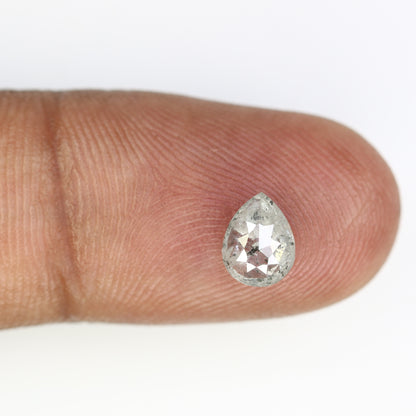 Pear Shape 0.85 CT Natural Salt And Pepper Loose Diamond For Engagement Ring - JayKrishna Diamond