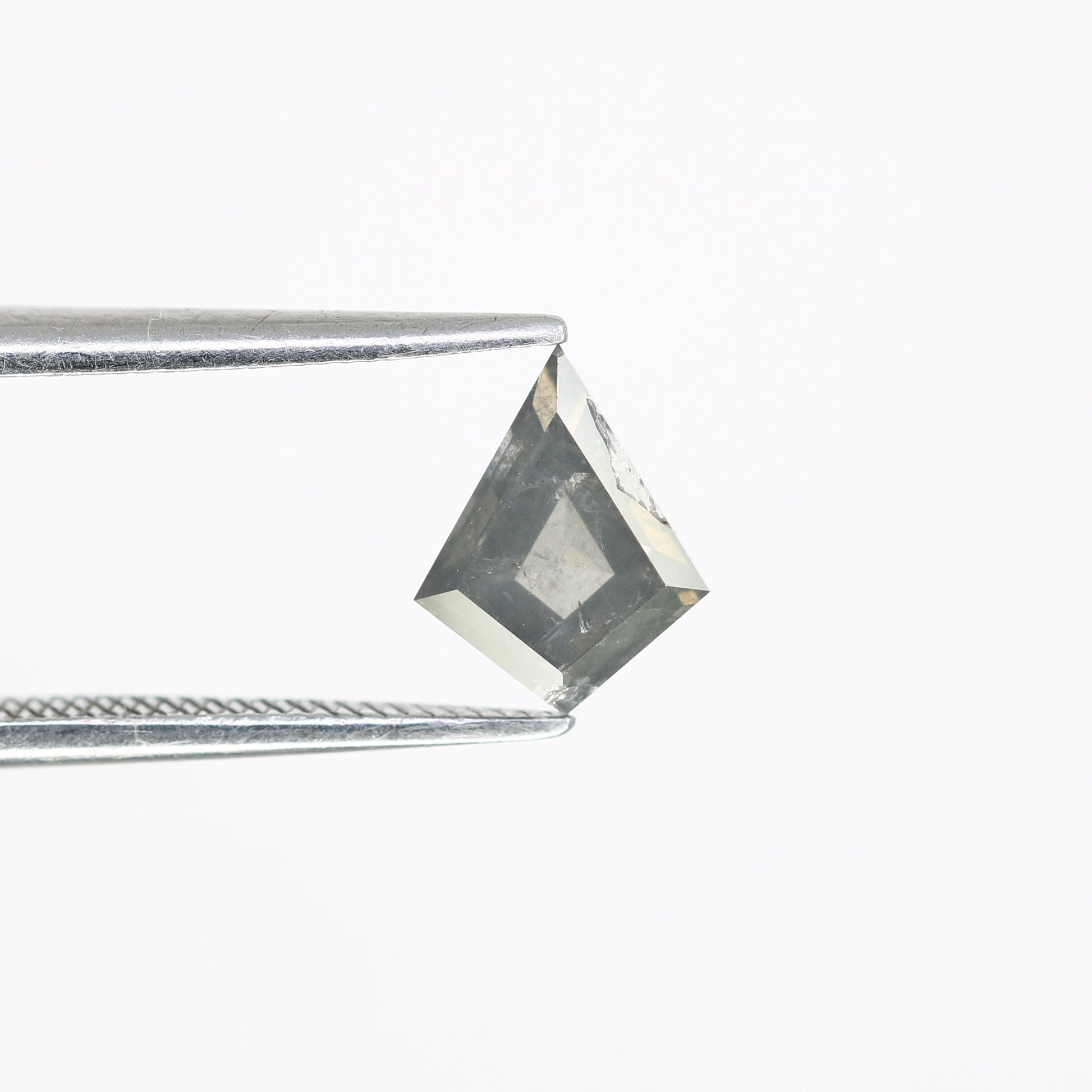 0.91 Carat Natural Salt And Pepper 8.30 MM Loose Kite Cut Diamond For Promise Ring - JayKrishna Diamond