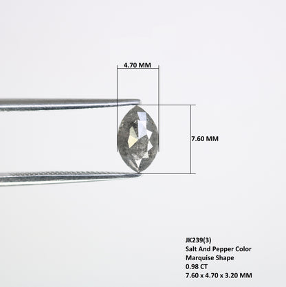 0.98 CT 7.60 MM Marquise Shape Salt And Pepper Diamond For Engagement Ring - JayKrishna Diamond