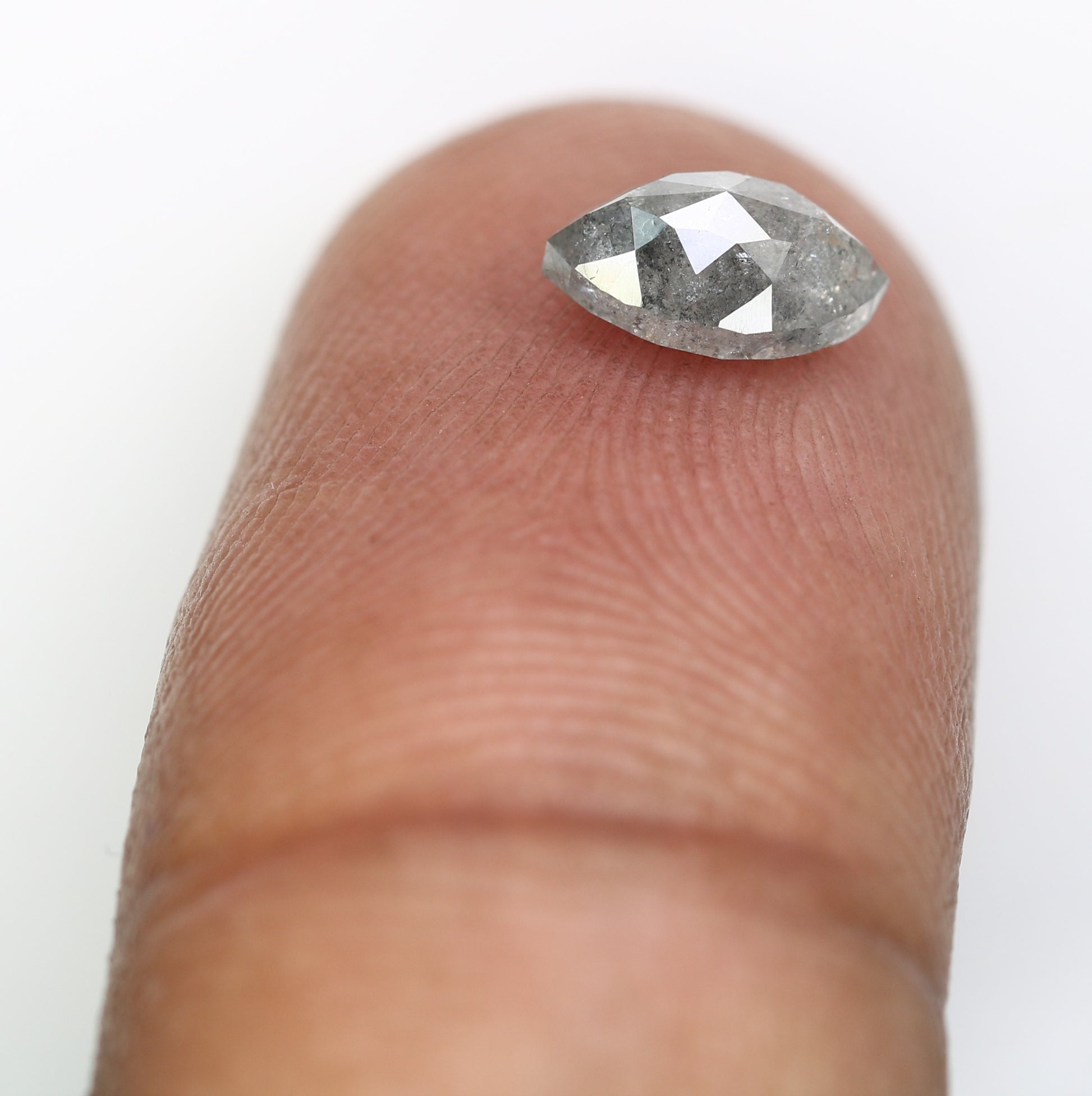 0.98 CT 7.60 MM Marquise Shape Salt And Pepper Diamond For Engagement Ring - JayKrishna Diamond
