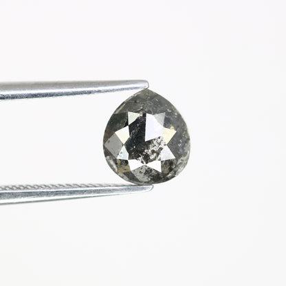 1.15 CT Salt And Pepper 7.00 MM Pear Shape Diamond For Engagement Ring - JayKrishna Diamond