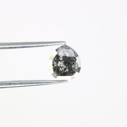 1.15 CT Salt And Pepper 7.00 MM Pear Shape Diamond For Engagement Ring - JayKrishna Diamond