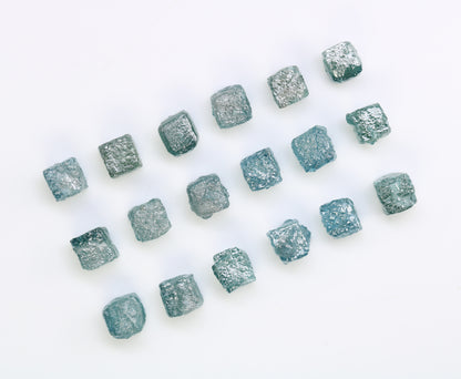 0.86 CT To 1.11 CT Blue Rough Cube Raw Diamond For Engagement Ring - JayKrishna Diamond
