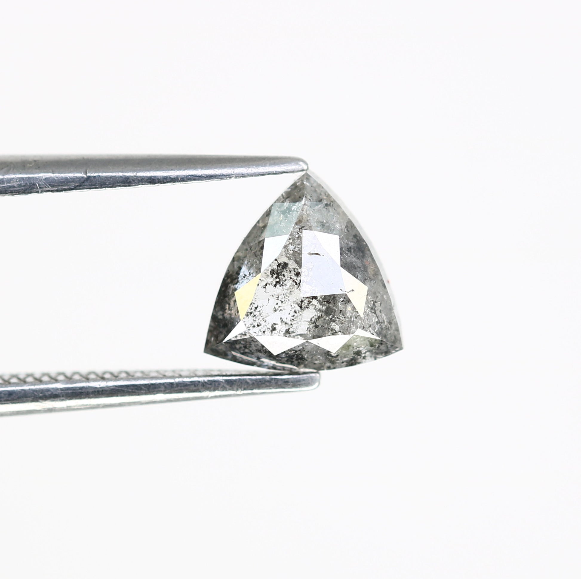 0.95 CT Triangle Shape Salt And Pepper 6.70 MM Diamond For Galaxy Ring - JayKrishna Diamond