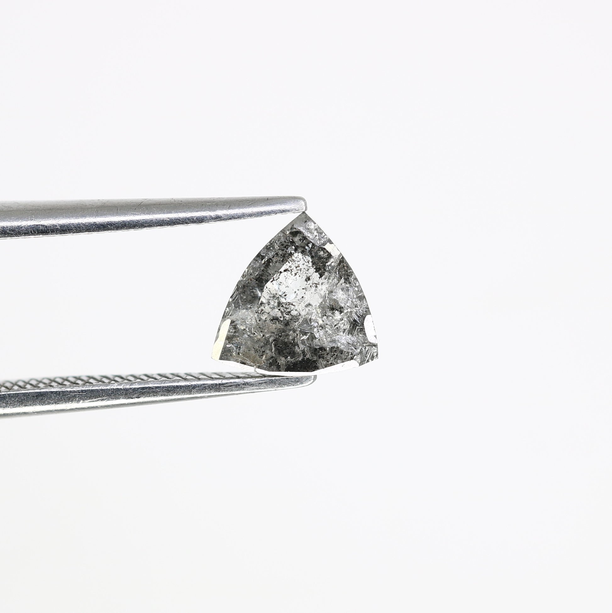 0.95 CT Triangle Shape Salt And Pepper 6.70 MM Diamond For Galaxy Ring - JayKrishna Diamond