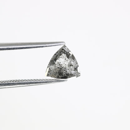 0.95 CT Triangle Shape Salt And Pepper 6.70 MM Diamond For Galaxy Ring - JayKrishna Diamond