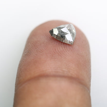 0.95 CT Triangle Shape Salt And Pepper 6.70 MM Diamond For Galaxy Ring - JayKrishna Diamond