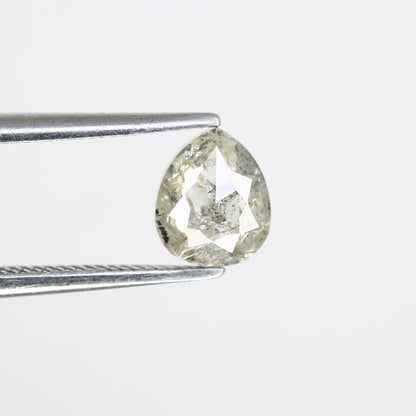 0.88 CT Pear Shape 6.40 MM Salt And Pepper Diamond For Engagement Ring - JayKrishna Diamond