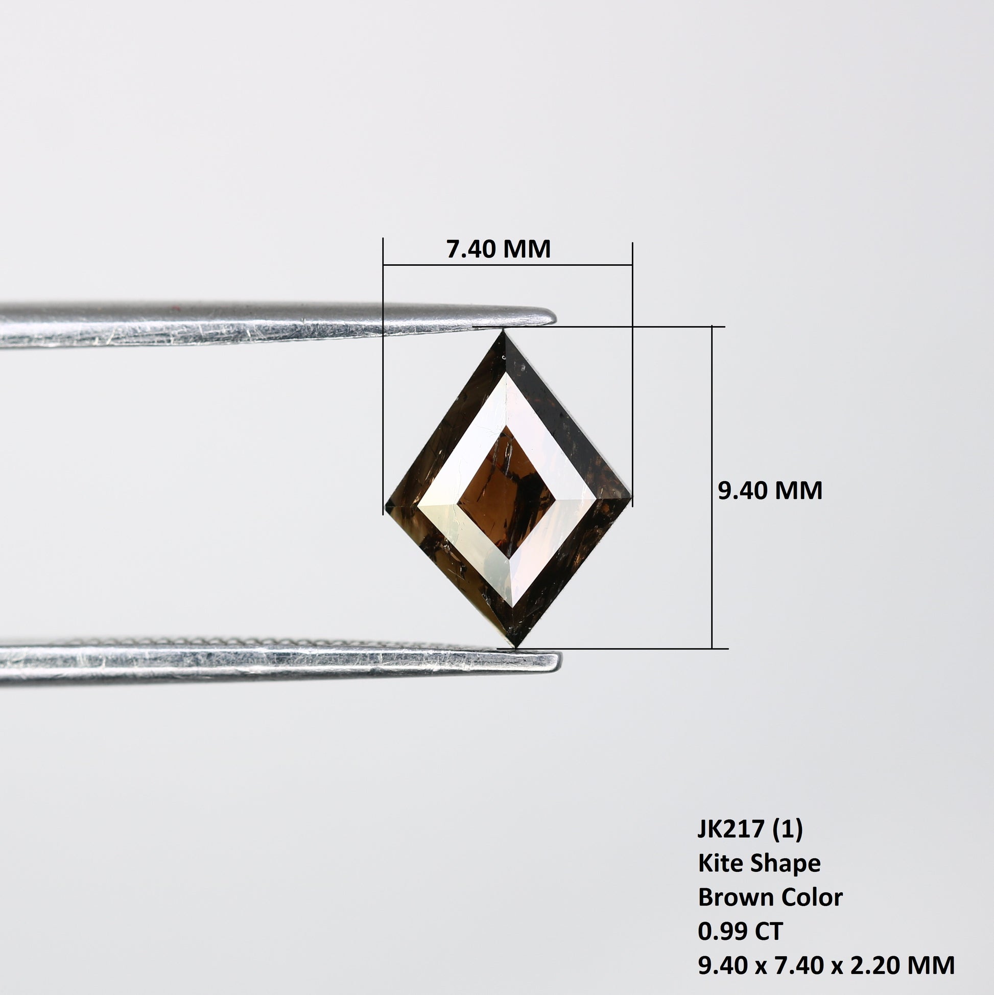 0.99 CT Kite Shape Brown Diamond For Engagement Ring - JayKrishna Diamond