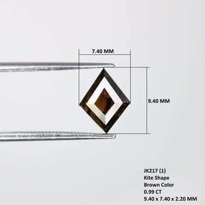 0.99 CT Kite Shape Brown Diamond For Engagement Ring - JayKrishna Diamond
