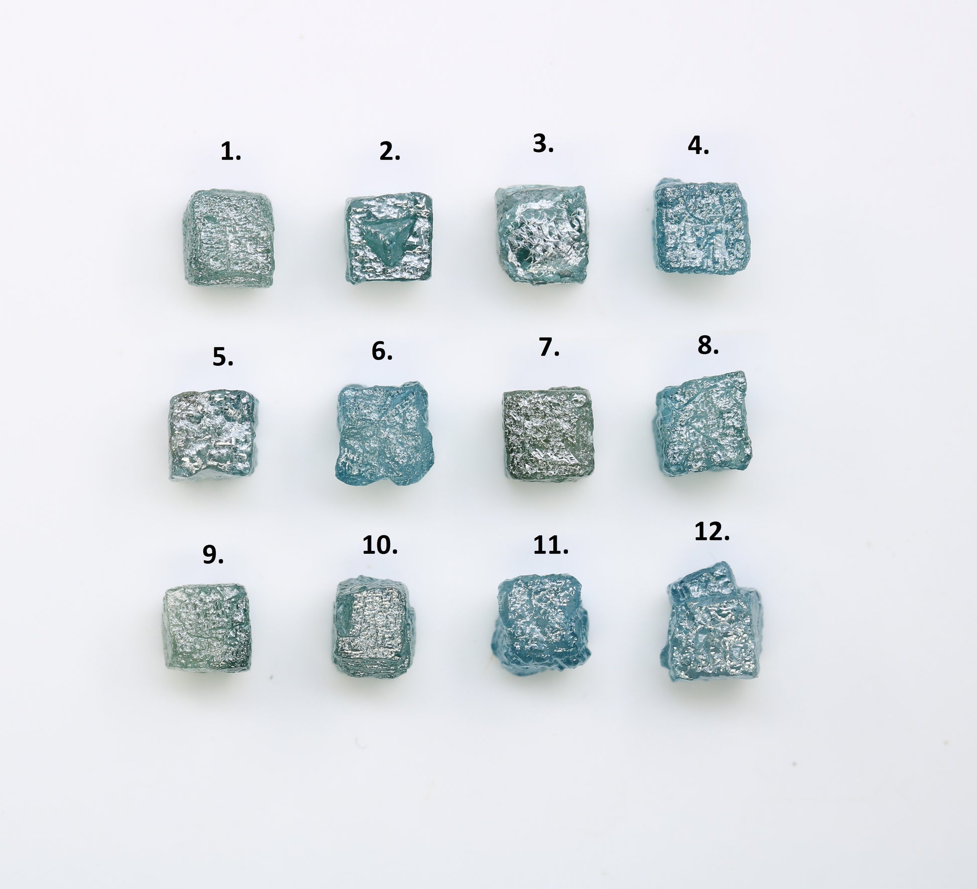 0.87 CT To 1.06 CT Cube Raw Blue Rough Diamond For Engagement Ring - JayKrishna Diamond