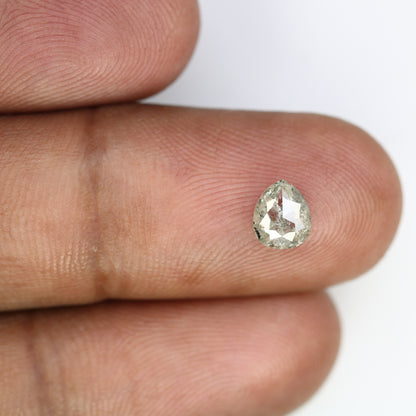 0.88 CT Pear Shape 6.40 MM Salt And Pepper Diamond For Engagement Ring - JayKrishna Diamond