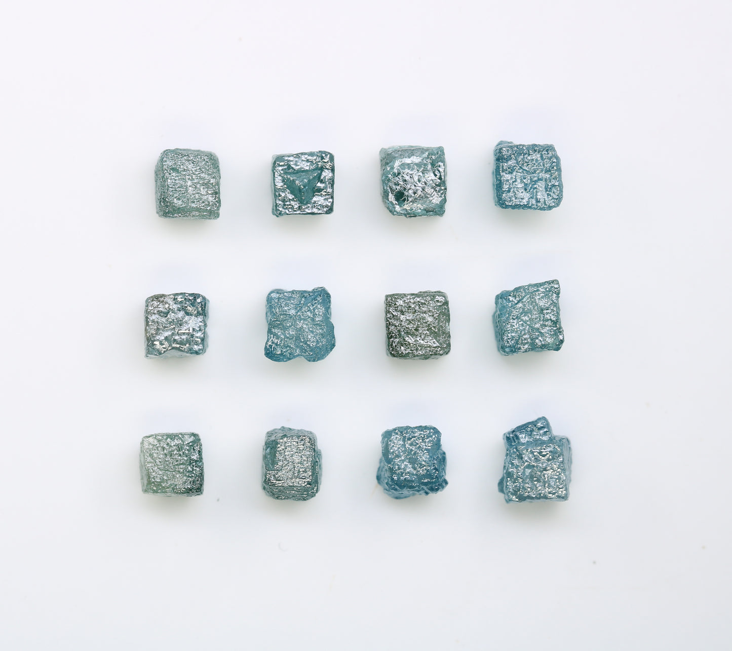 0.87 CT To 1.06 CT Cube Raw Blue Rough Diamond For Engagement Ring - JayKrishna Diamond