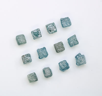 0.87 CT To 1.06 CT Cube Raw Blue Rough Diamond For Engagement Ring - JayKrishna Diamond