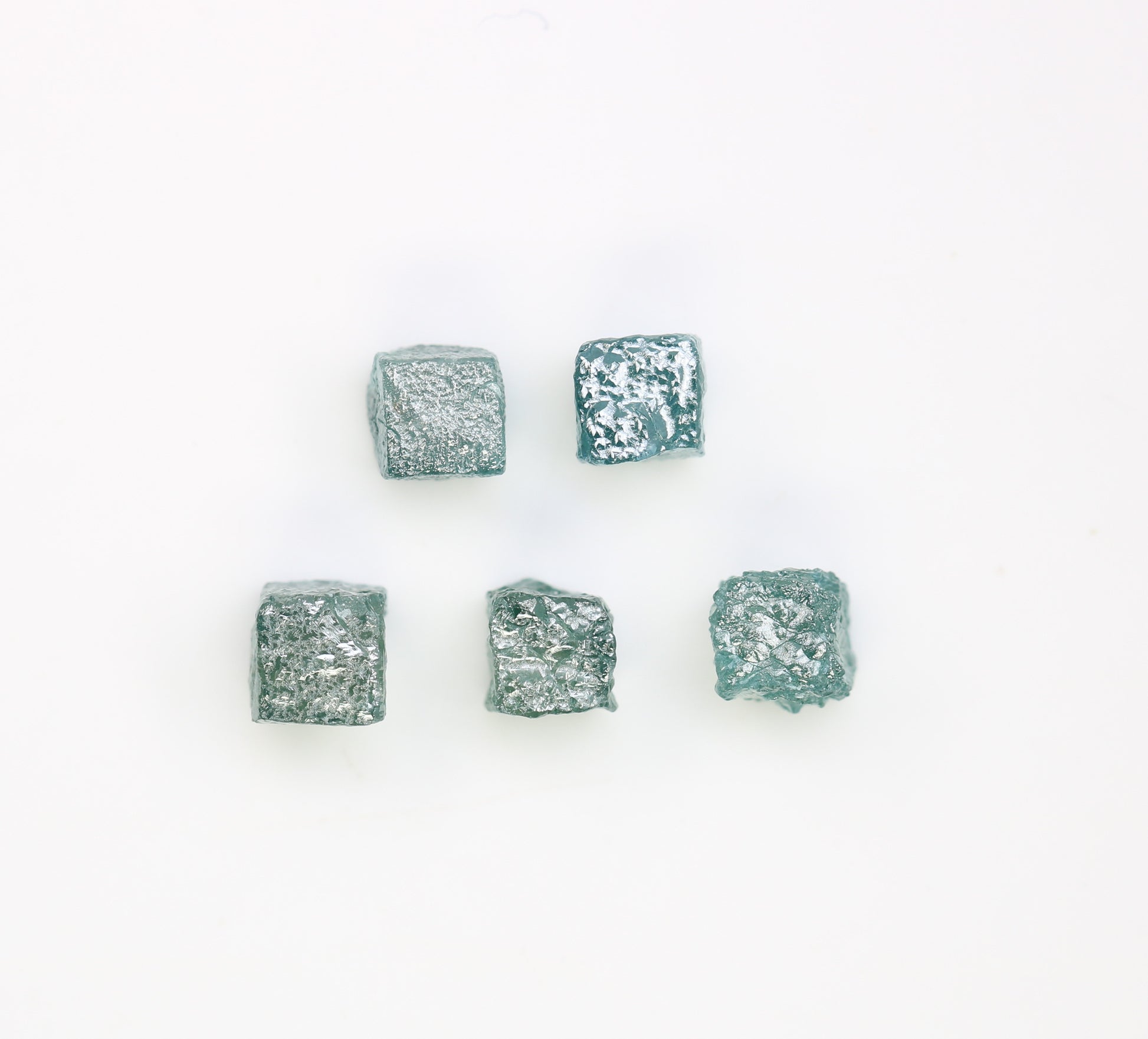 3.64 CT Blue Rough Uncut Cube Raw Diamond For Engagement Ring - JayKrishna Diamond