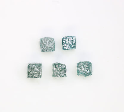3.64 CT Blue Rough Uncut Cube Raw Diamond For Engagement Ring - JayKrishna Diamond
