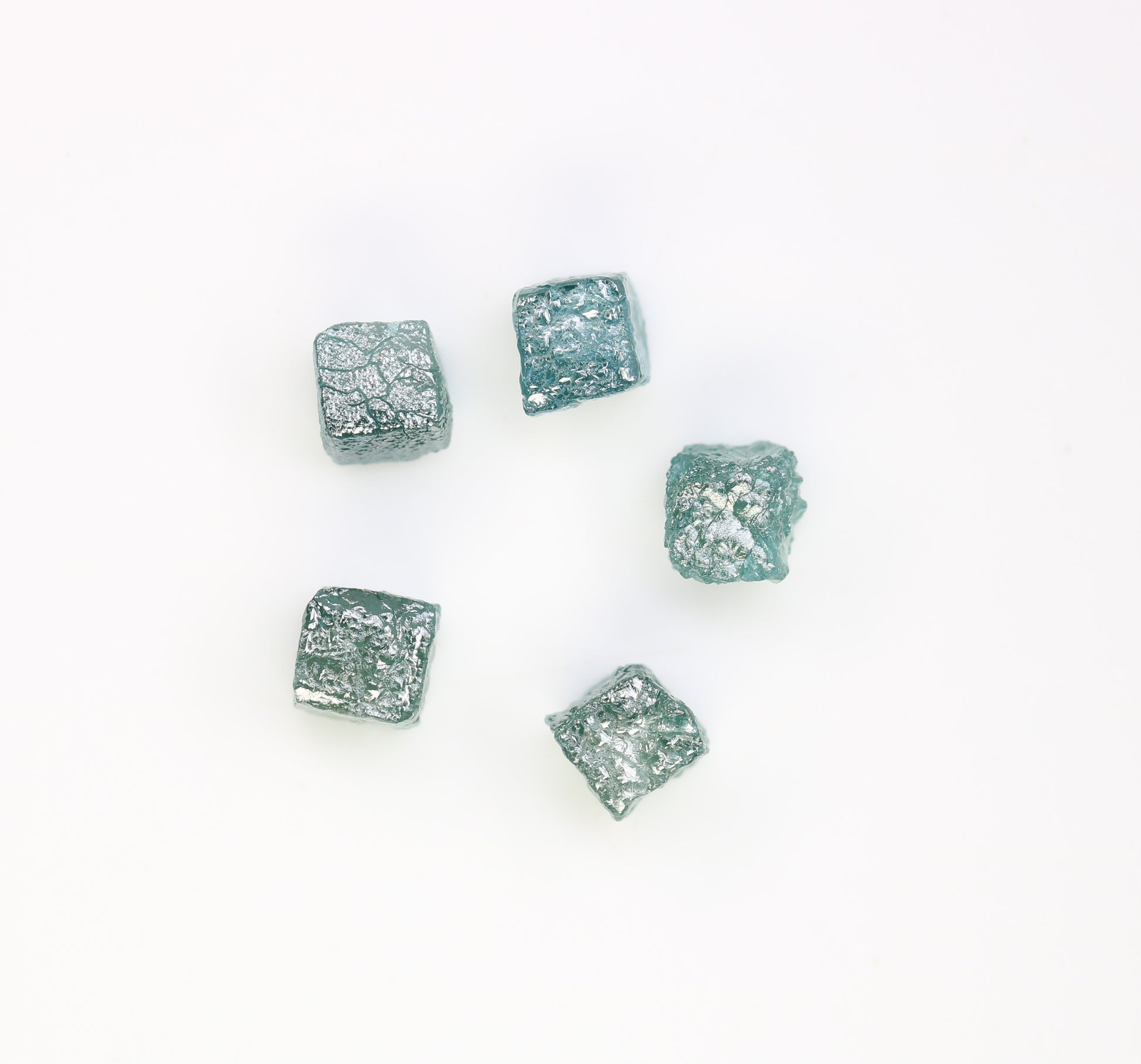 3.64 CT Blue Rough Uncut Cube Raw Diamond For Engagement Ring - JayKrishna Diamond