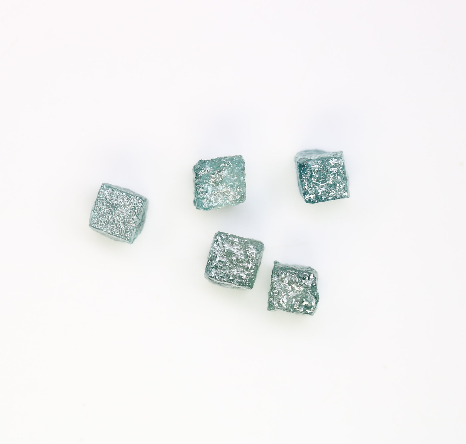 3.64 CT Blue Rough Uncut Cube Raw Diamond For Engagement Ring - JayKrishna Diamond