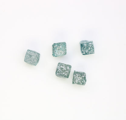 3.64 CT Blue Rough Uncut Cube Raw Diamond For Engagement Ring - JayKrishna Diamond