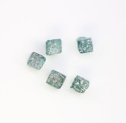 3.64 CT Blue Rough Uncut Cube Raw Diamond For Engagement Ring - JayKrishna Diamond