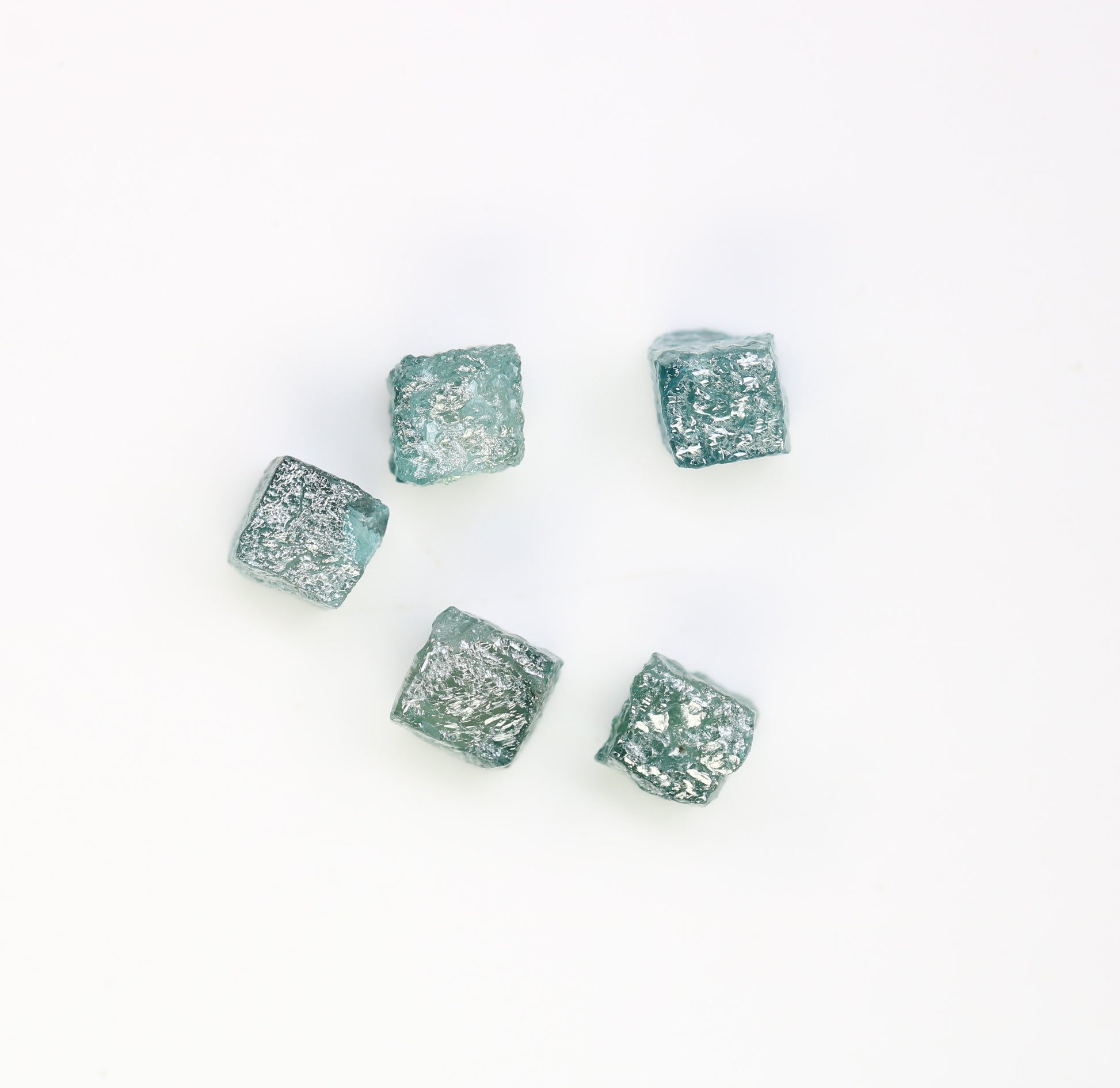 3.64 CT Blue Rough Uncut Cube Raw Diamond For Engagement Ring - JayKrishna Diamond