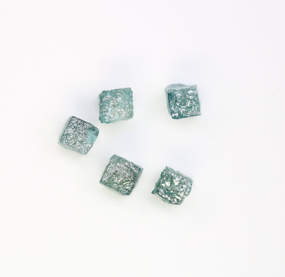 3.64 CT Blue Rough Uncut Cube Raw Diamond For Engagement Ring - JayKrishna Diamond