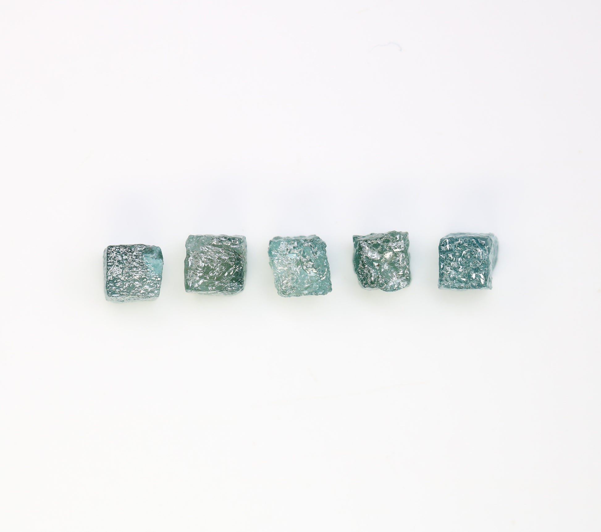 3.64 CT Blue Rough Uncut Cube Raw Diamond For Engagement Ring - JayKrishna Diamond