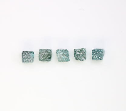 3.64 CT Blue Rough Uncut Cube Raw Diamond For Engagement Ring - JayKrishna Diamond