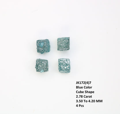 2.78 CT Cube Blue Rough Raw Diamond For Engagement Ring - JayKrishna Diamond