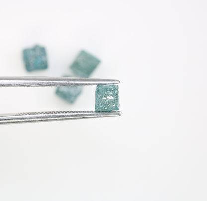 2.78 CT Cube Blue Rough Raw Diamond For Engagement Ring - JayKrishna Diamond