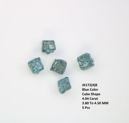 4.04 CT Raw Cube Blue Rough Diamond For Engagement Ring - JayKrishna Diamond