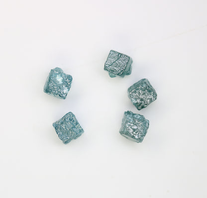 4.04 CT Raw Cube Blue Rough Diamond For Engagement Ring - JayKrishna Diamond