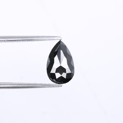 1.13 CT Treated Black Pear Cut Fancy Diamond For Engagement Ring - JayKrishna Diamond
