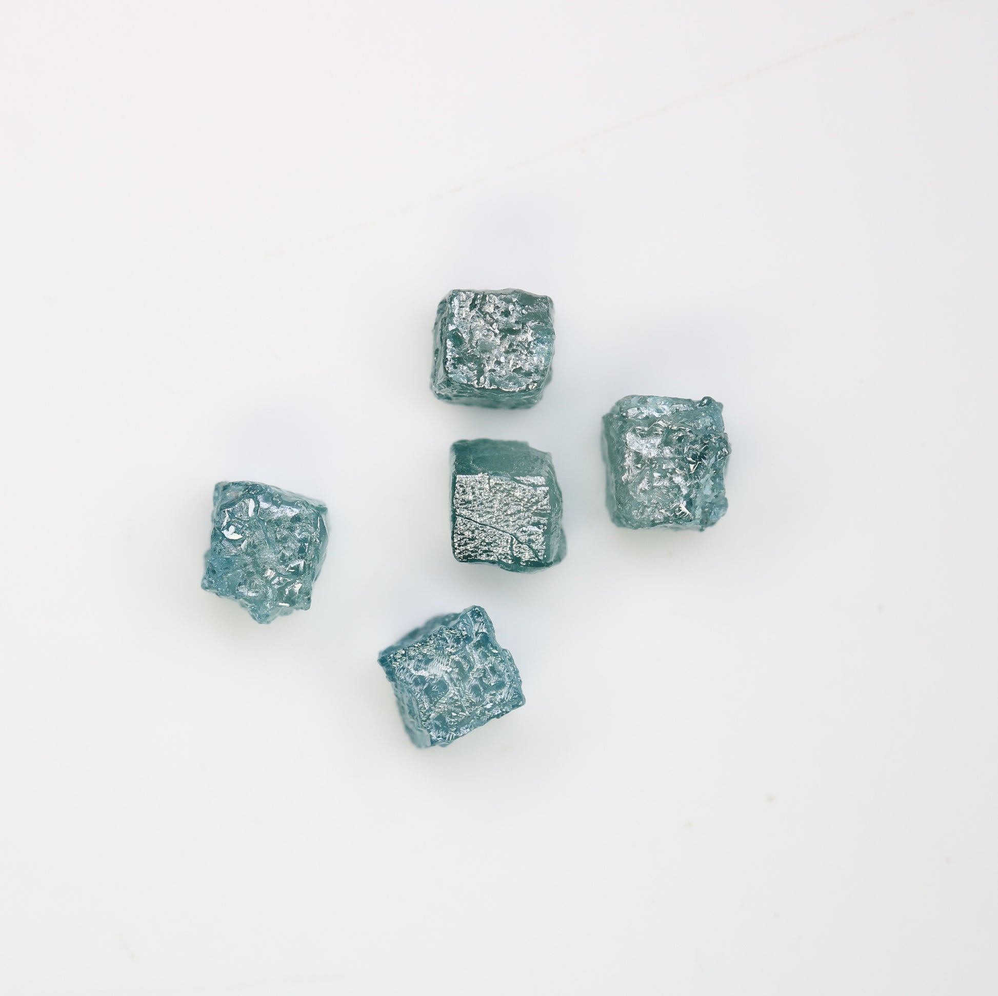 4.04 CT Raw Cube Blue Rough Diamond For Engagement Ring - JayKrishna Diamond
