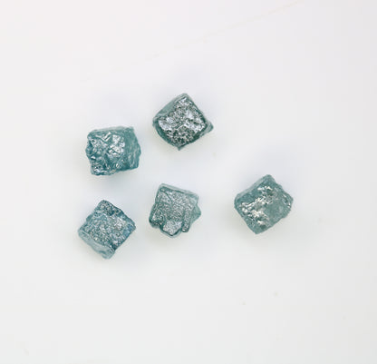 4.04 CT Raw Cube Blue Rough Diamond For Engagement Ring - JayKrishna Diamond