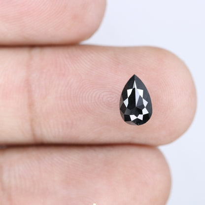 1.13 CT Treated Black Pear Cut Fancy Diamond For Engagement Ring - JayKrishna Diamond