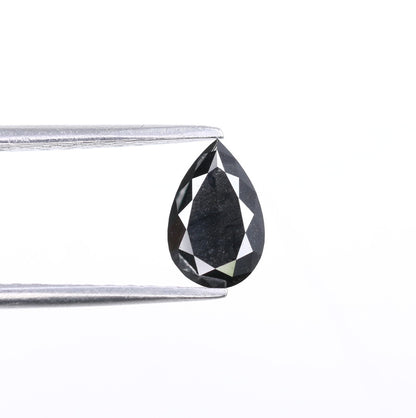 0.90 CT Pear Shape Treated Black Fancy Cut Diamond For Wedding Ring - JayKrishna Diamond