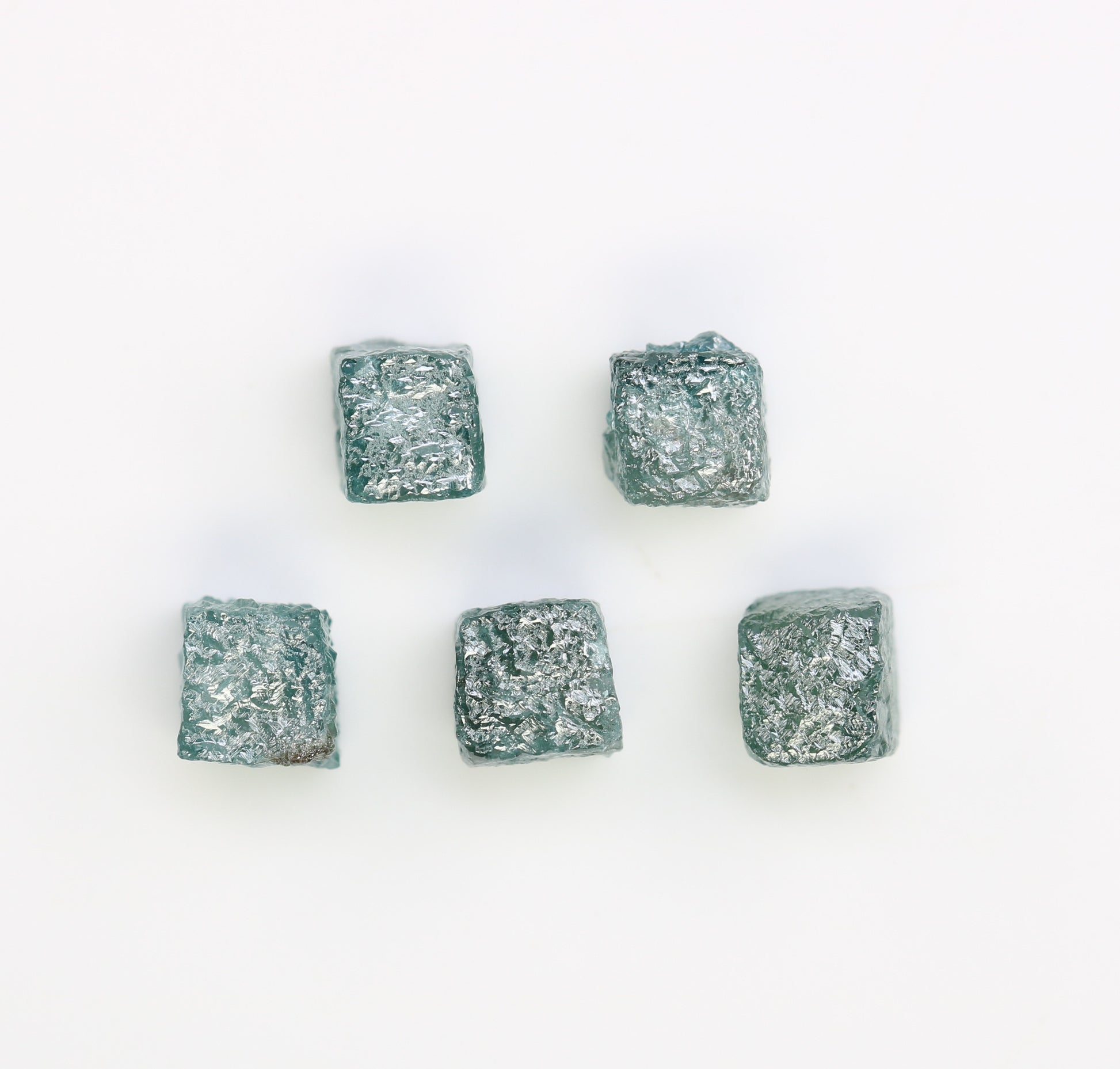 3.90 CT Blue Rough Raw Cube Diamond For Engagement Ring - JayKrishna Diamond